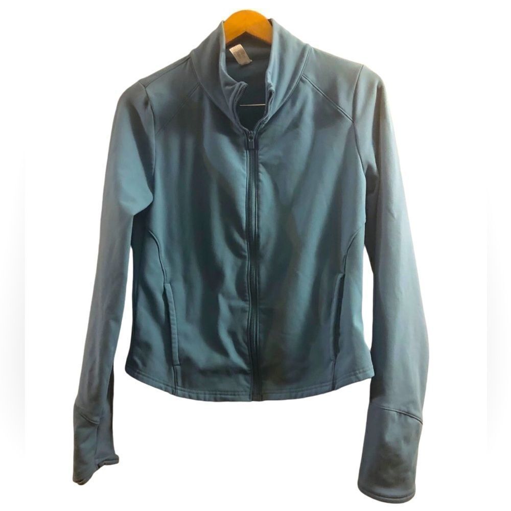 Yogalicious Lux Women’s XL Ultra Soft Lightweight Full Zip Yoga Jacket Blue